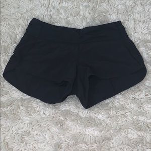 Black lulu lemon speed up shorts size 4